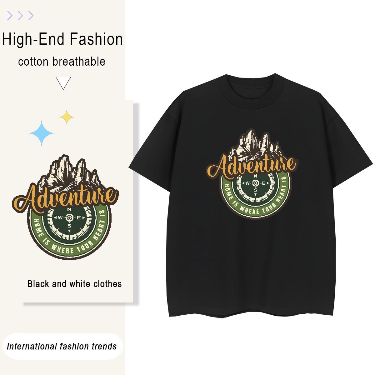 Wholesale Unisex Tshirts 230g Pure Cotton letter Daily Outfit T shirt Crew Neck Customized Print Tees