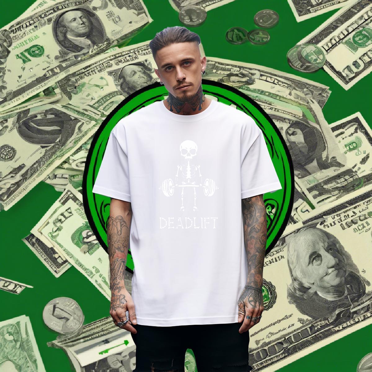 Cool Design Man T Shirts 230g 100% Cotton skull Street Cartoon Printing L-4XL Breathable Couples T Shirts New Tops