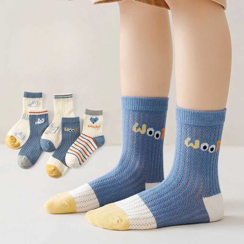5Pairs/lot Children Socks for Girls Cotton Cute Outdoor Travel Sports Socks Cartoon Animal Causual Sports Clothes Accessories CL240824
