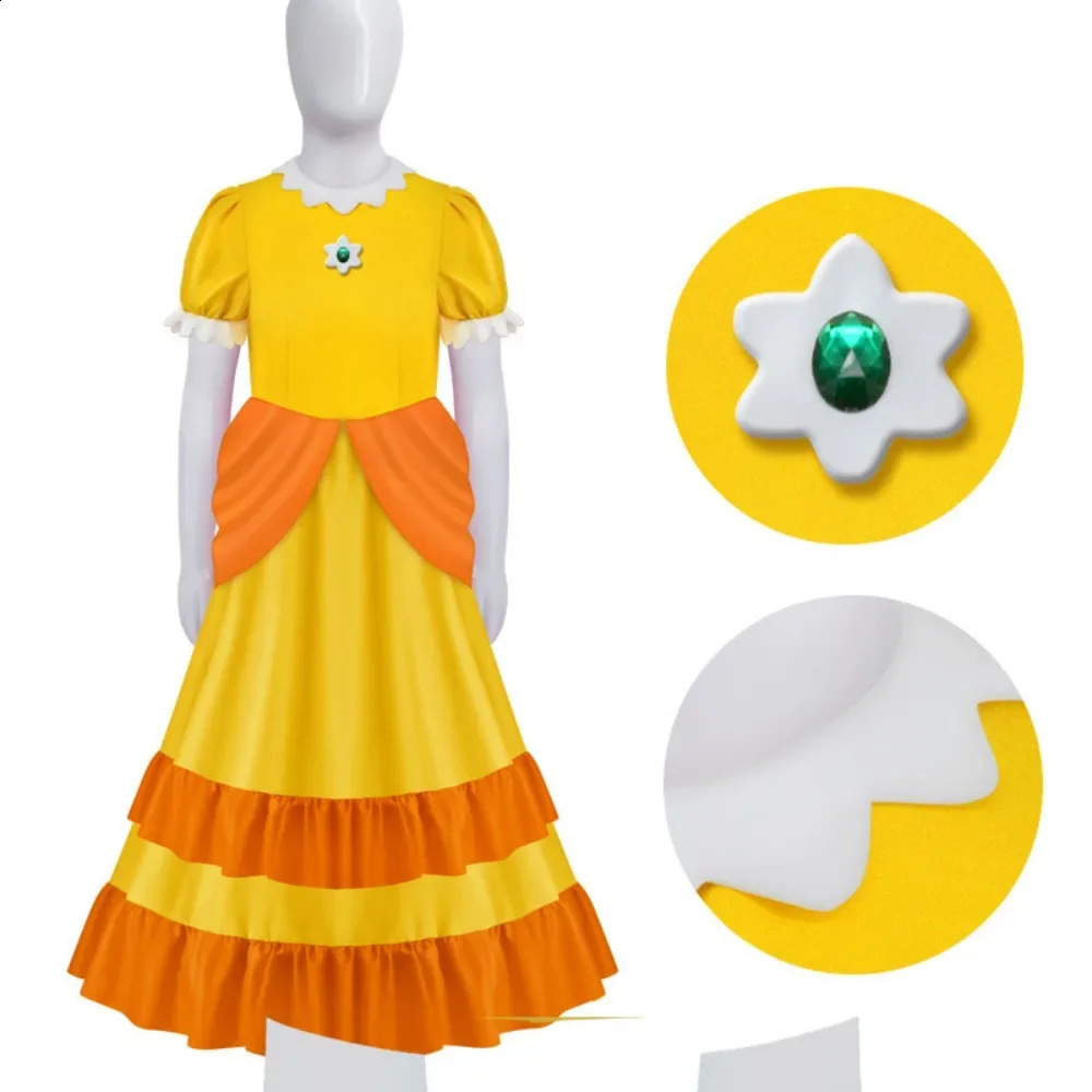 Peach Princess cosplay costume womens pink dress accessory set girls princess Halloween carnival party w240824