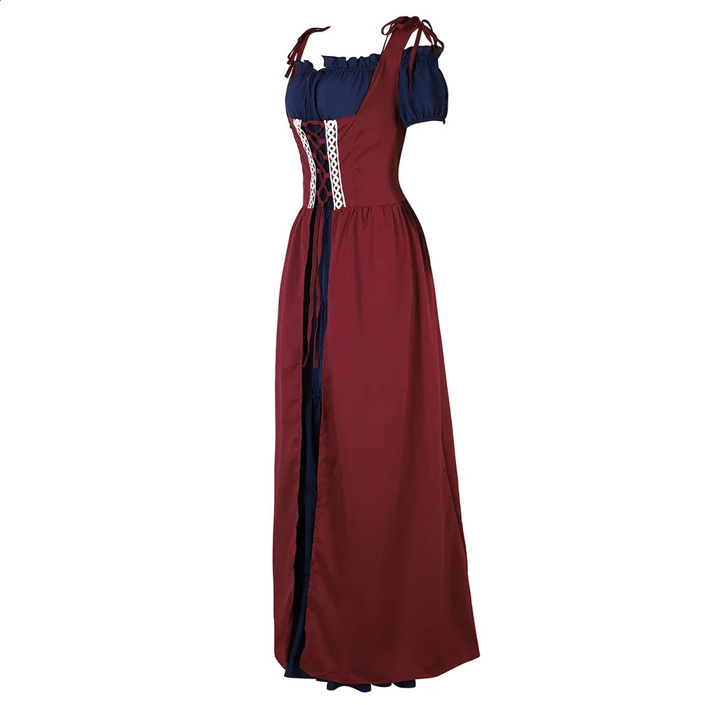Retro womens clothing Irish medieval dresses Victorian Halloween roleplaying costumes makeup party w240824