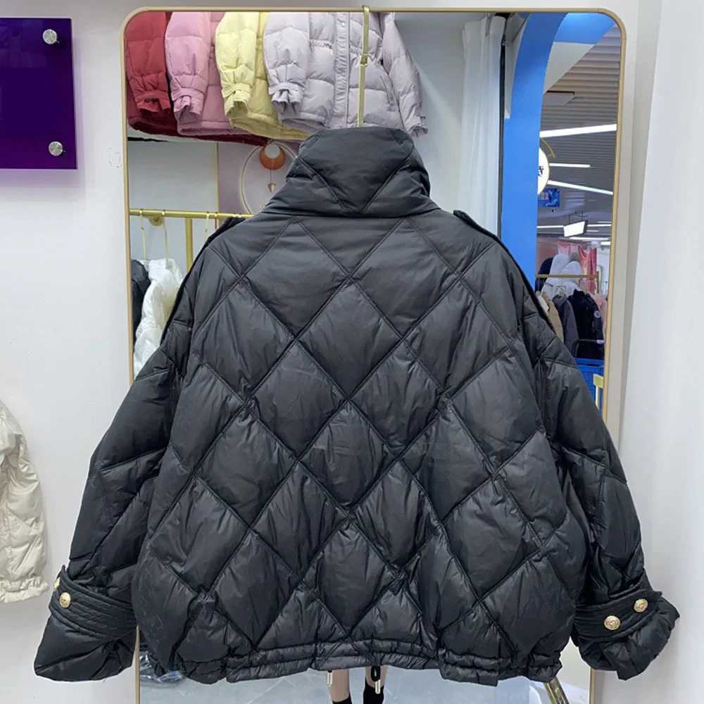 Women's Down Parkas Brand Womens Jackets Women Warm Ultra Light 90% White Duck Down Coat Loose Short Parka Female Outwear Y2408247MQQ