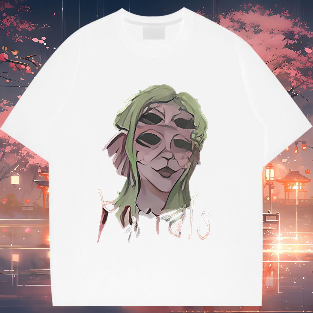 5A Unisex Tshirts 230g 100% Cotton scare Hip Hop Street Womens T Shirts Breathable Soft White Plus Size Tops