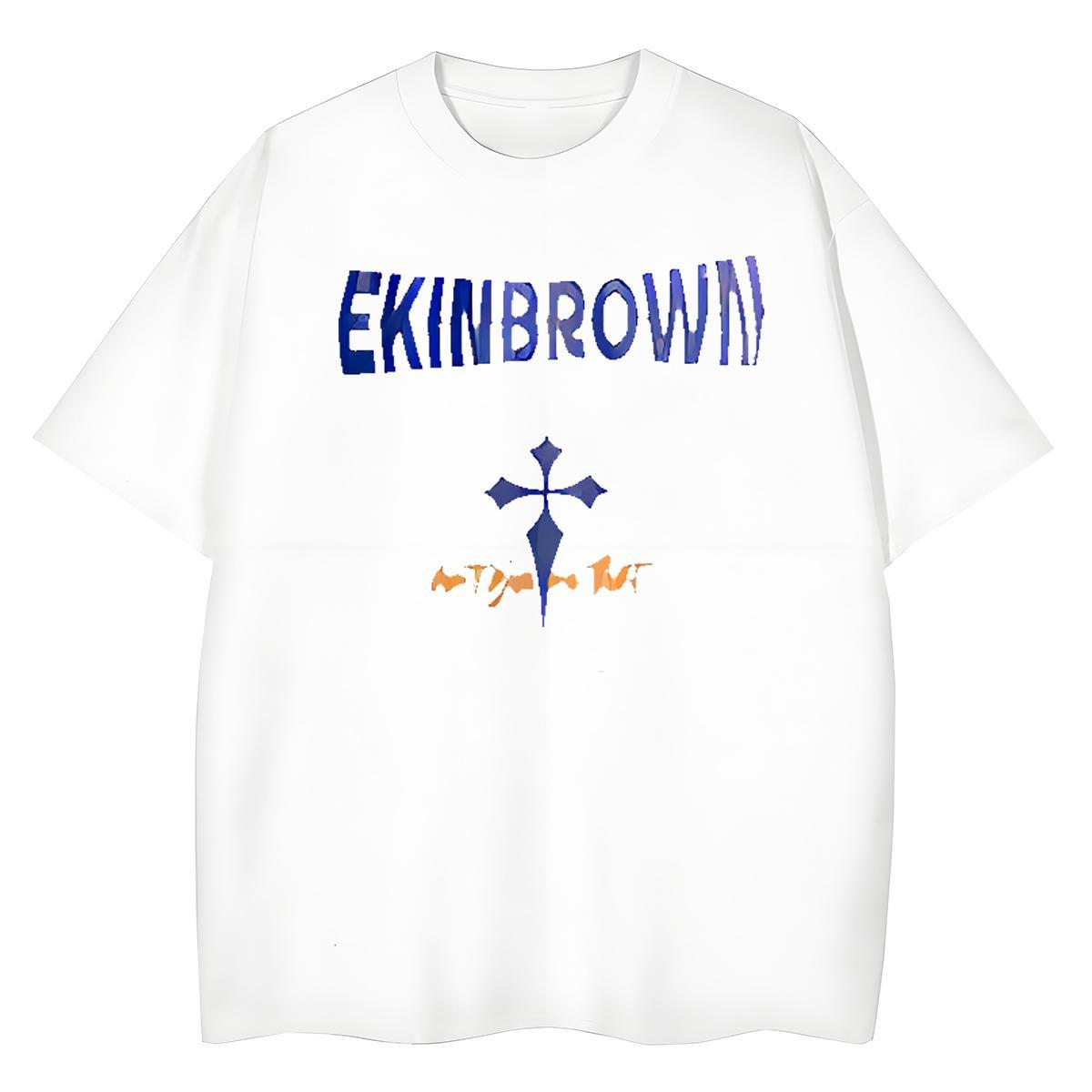 Loose Unisex Tshirts 230g Pure Cotton letter Daily Wear T-Shirts Breathable Short Sleeve DIY Logo Tee Shirt