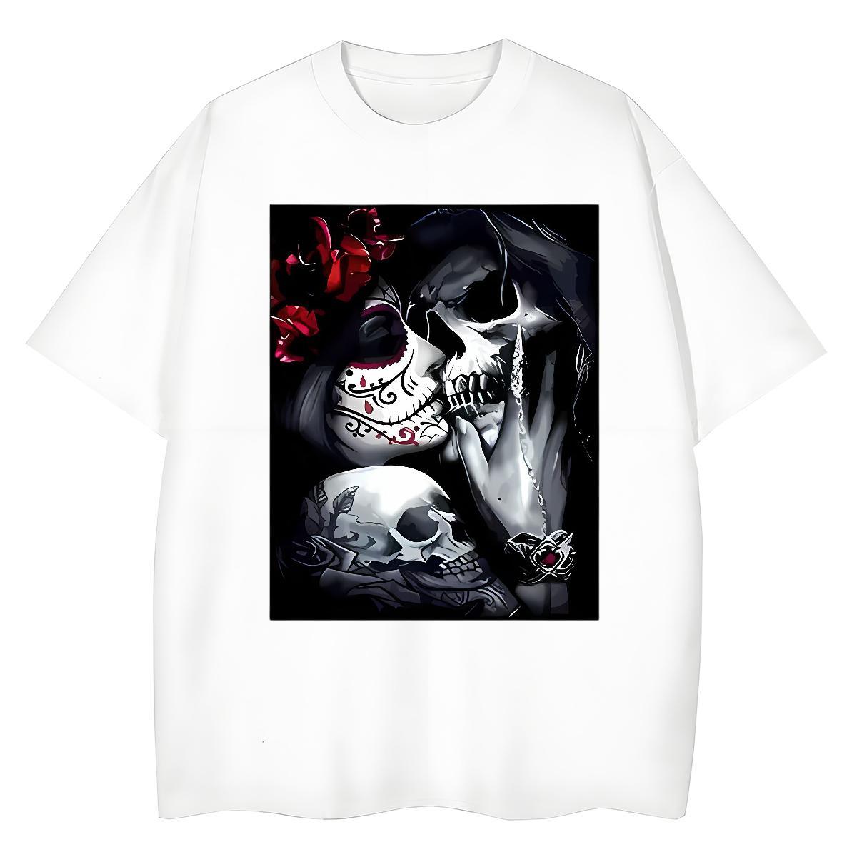 Brand T Shirts Men 230g Pure Cotton demon Hip Hop Graphic Breathable Men Tshirts Fashion Design Wear