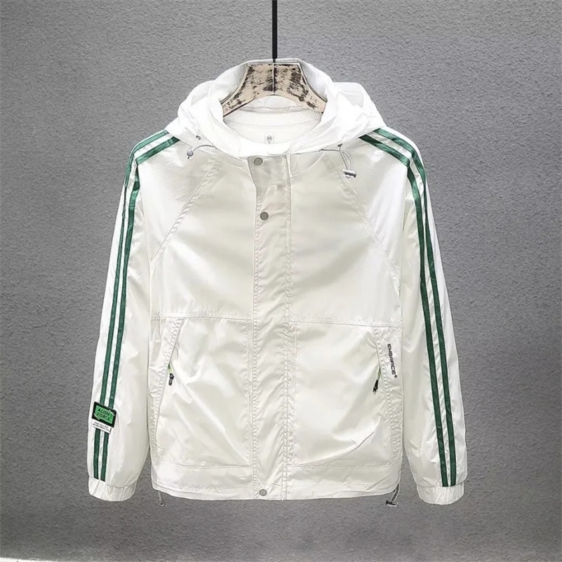 Trendy Mens Hooded Jacket Loosefit Thin Style Autumn 2024 Arrival Sports Coat Fashionable Male Blazer y240823