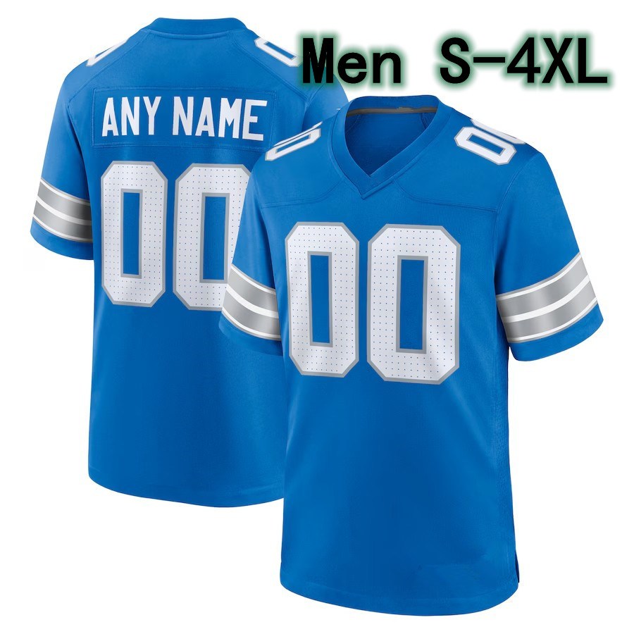 Lions Jersey Jahmyr Gibbs Jack Campbell Jared Goff Sam Laporta Amon-Ra St Brown Dan Campbell Penei Sewell Barry Sanders Jameson Williams David Montgom