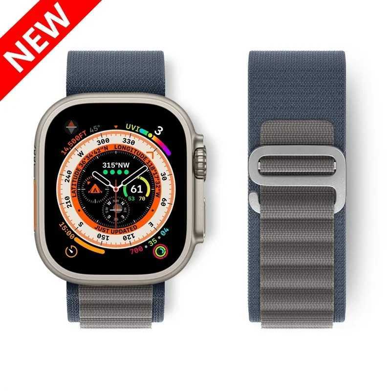 Watch Strap For iwatch Ultra 2 band 49mm 45mm 44mm 40mm 41mm 38 Nylon Alpine strap bracelet iwatch series 6 7 8 9 se 44 mm Z240824