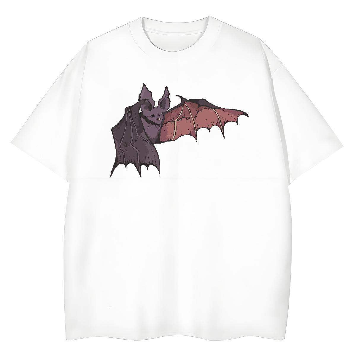 Customized Men Clothes T-Shirt bat Anime Printing Street 230g Cotton Polos Breathable Short Sleeve Wholesale T shirt Customized Print
