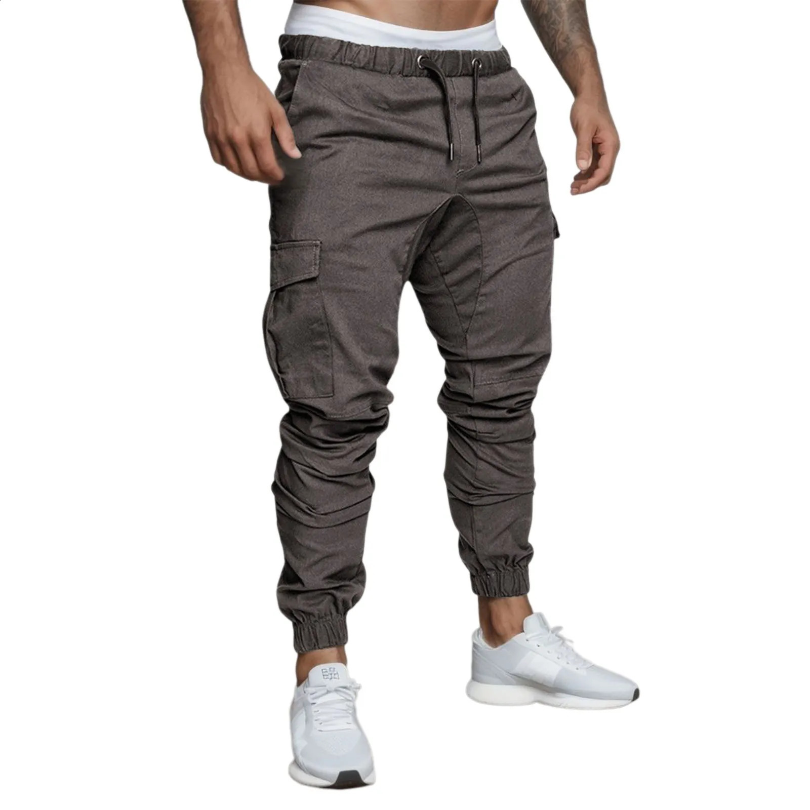 Fashion MenS Multi-Pocket Overalls Sports Trousers Mens Casual Fitness Drawstring Pants MenS Jogger Track Pants Wear 240824CJ
