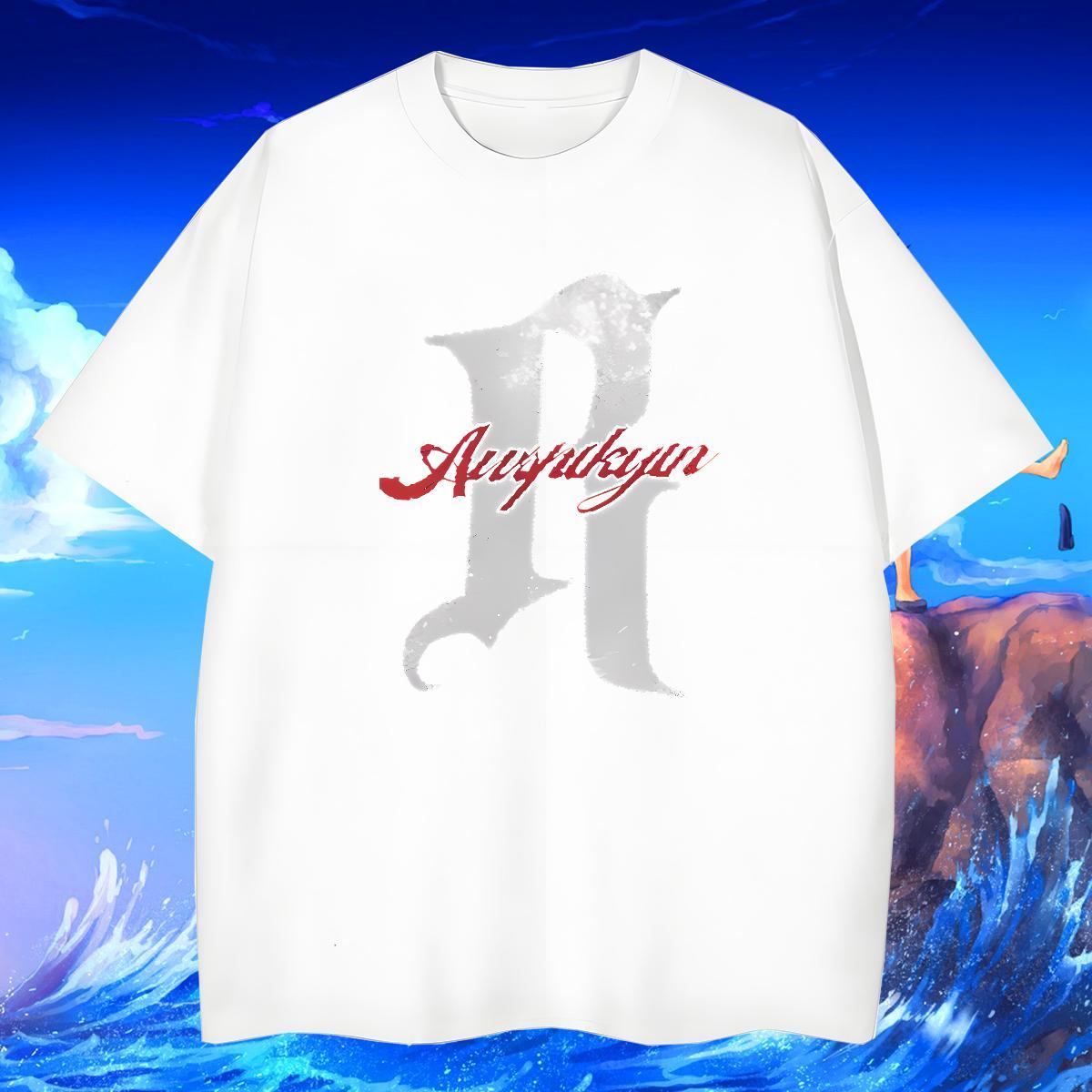 Brand Man T Shirts 230g Cotton letter Casual Daily Wear White Plus Size Breathable Men Tees Wholesale Clothes