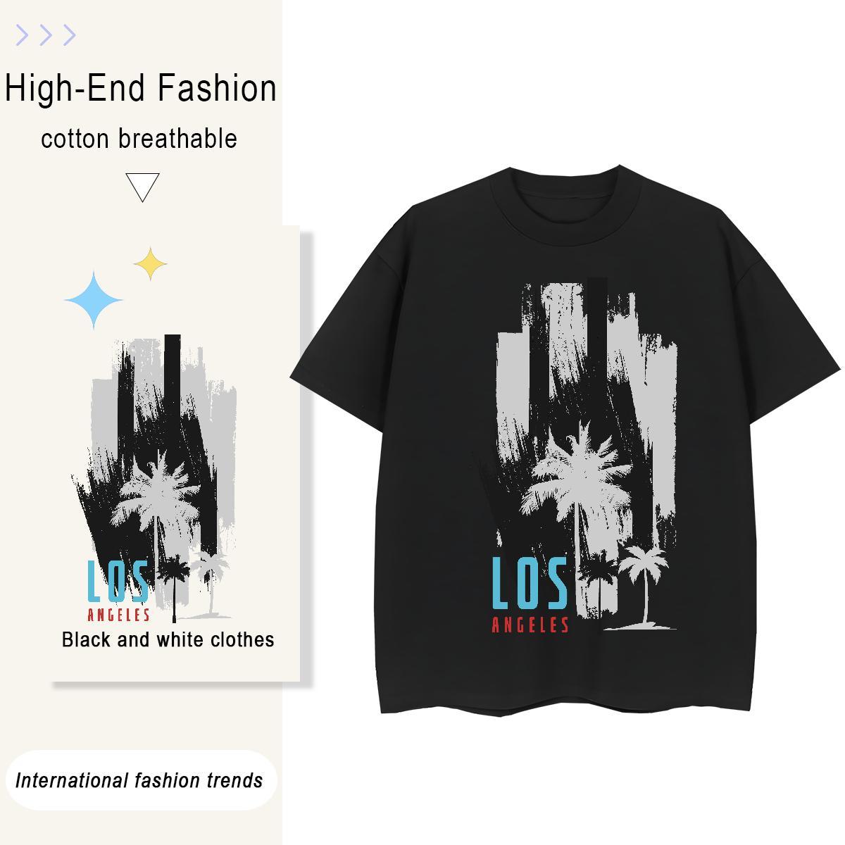 Fashion Casual Men Tees tree Anime Printing Street 230g 100% Cotton Tops Short Sleeve Soft Classic Mens T Shirts Customized Print
