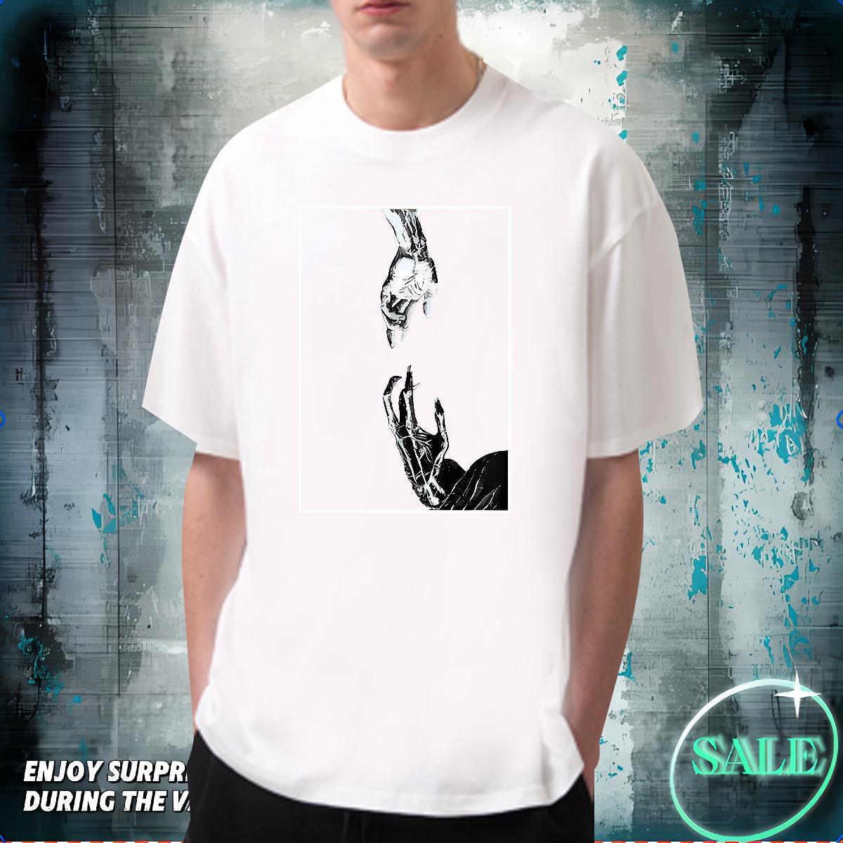 Comfortable Mens T Shirts 100% Cotton 230g skull Spring Summer Oversized 4XL Round Neck Short Sleeve Mens Tshirts Custom Clothes