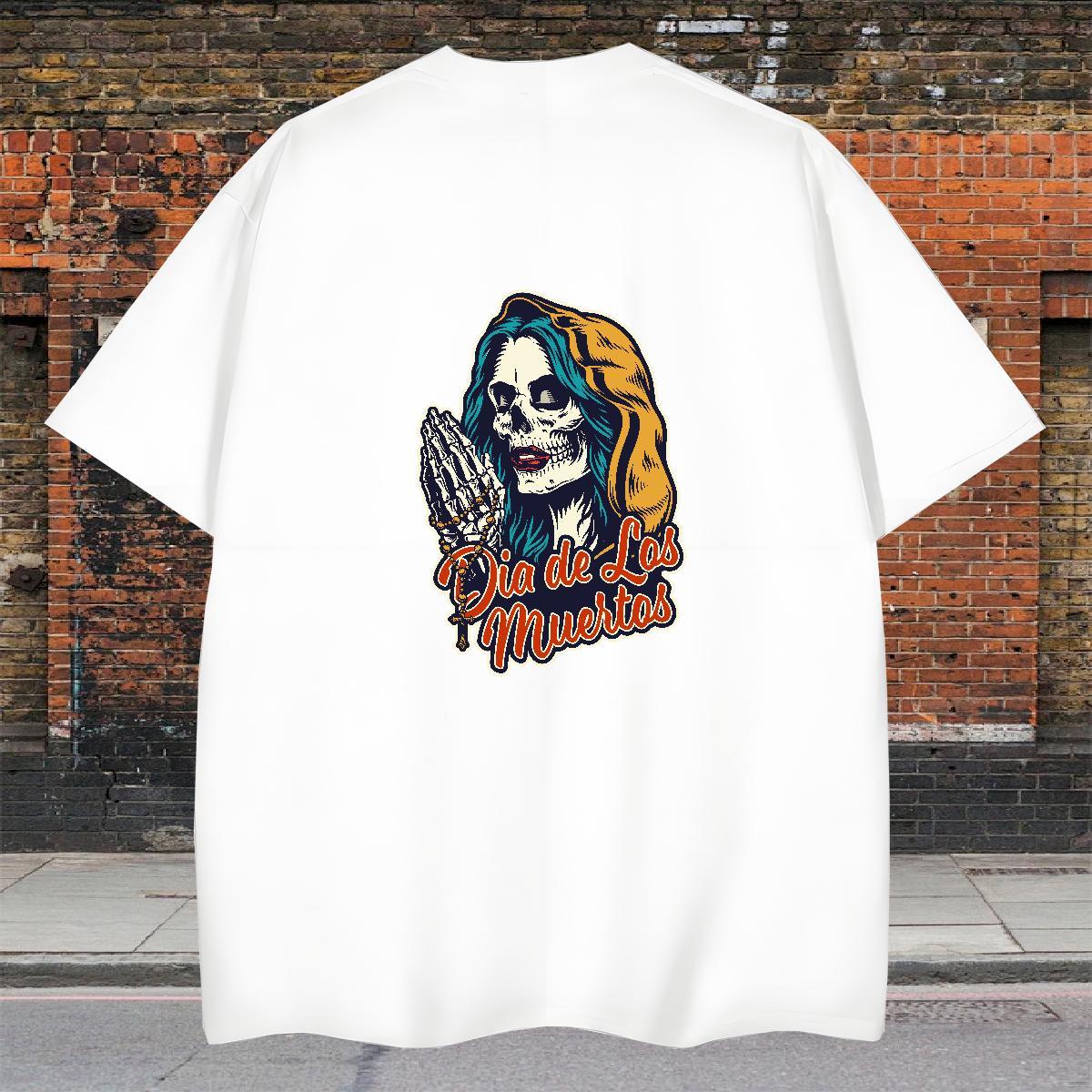 Unisex T-Shirts for Men 100% Cotton 230g skull Spring Summer Custom Print Oversized Short Sleeve Soft Men Tees Factory Direct Clothings