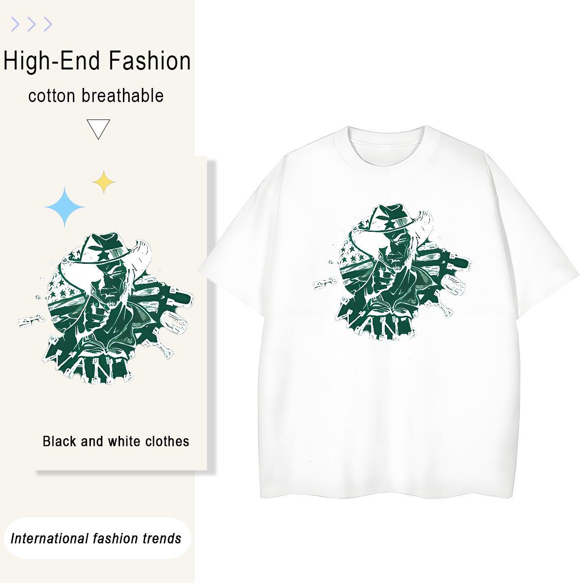 Designer Tshirt for Man Woman 100% Cotton 230g Painting Home Outdoor Woman T Shirts O Neck Short Sleeves Black White Tee Shirt