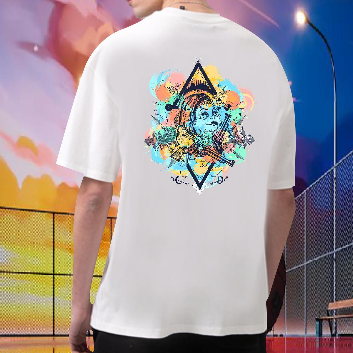TOP Quality T shirt 230g 100% Cotton eye of the devil Outdoor Skull Short Sleeve Soft Tshirts Brand Wear