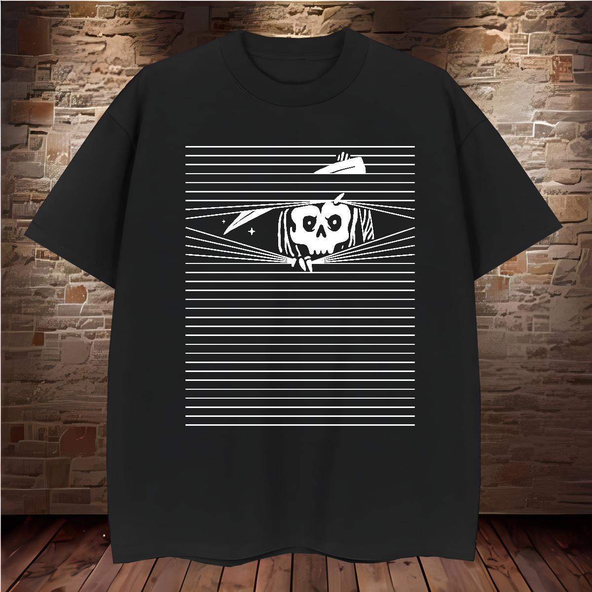 Unisex Man T Shirts 230g Pure Cotton skull Street White Plus Size O-Neck Short Sleeve Couples T Shirts Fashion Designer Polos