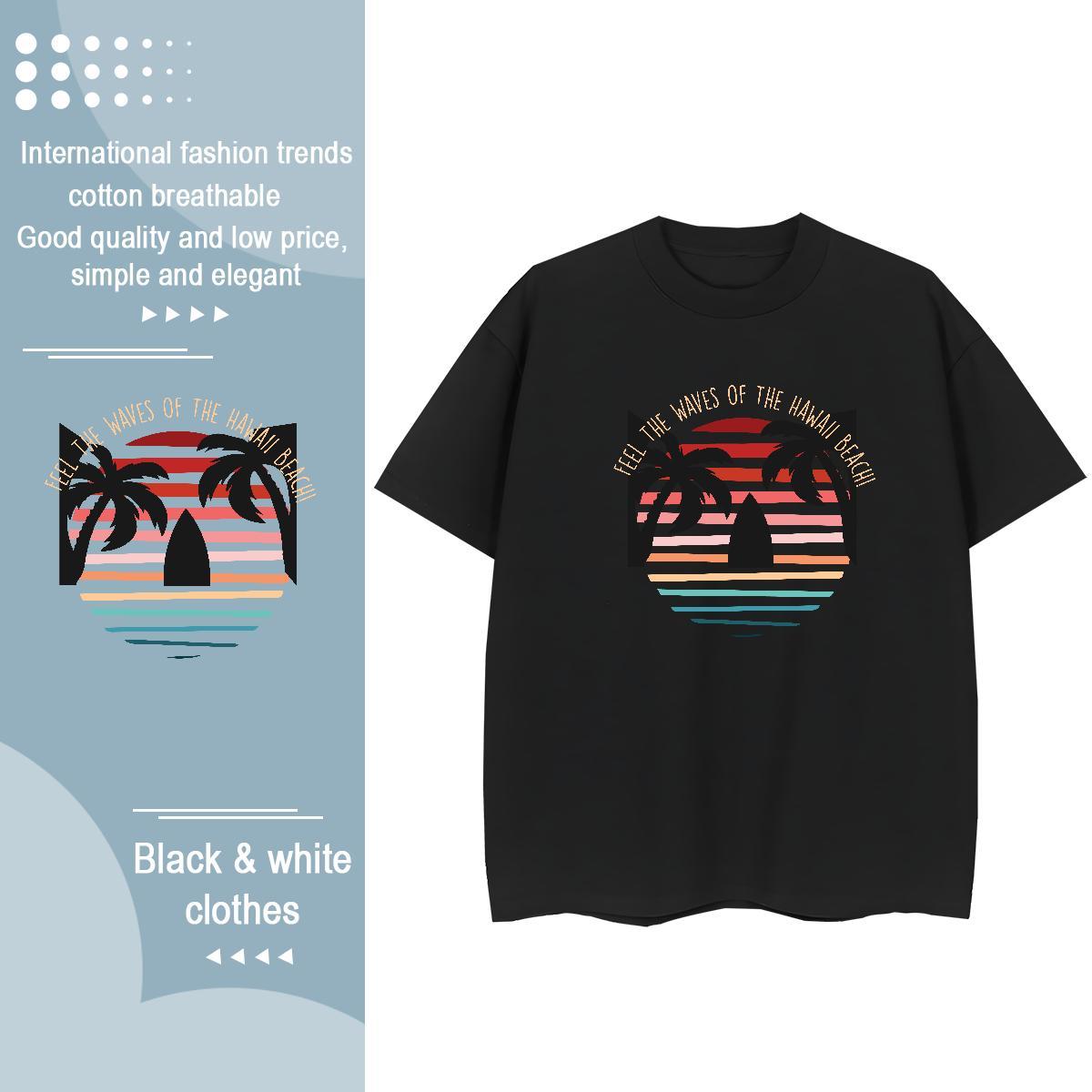 Female Tshirt for Man Woman 100% Cotton 230g sea High Street Hip Hop T Shirt For Woman Comfortable Anime Oversized Top Tees