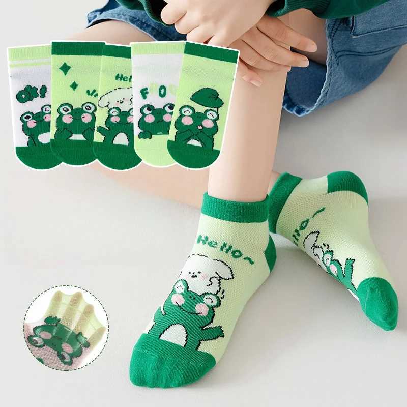 10 Pairs Childrens Socks Summer Mesh Short Socks Girls Socks Breathable Sweat-absorbing Cotton Socks CL240824