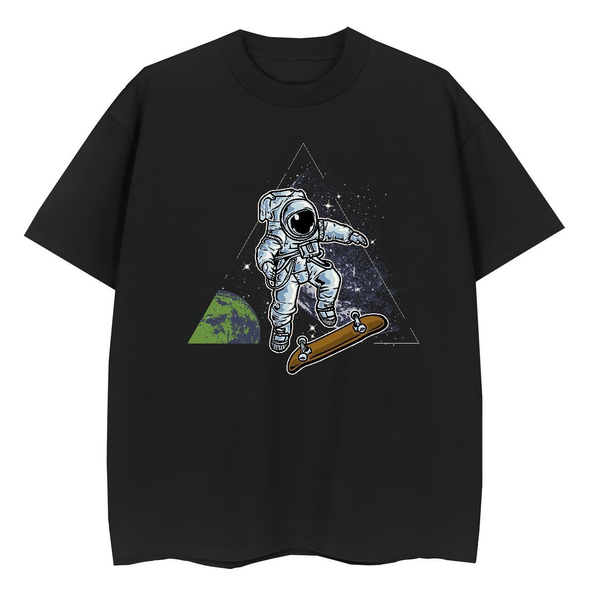 Popular Lady T shirt 230g Cotton universe Hip Hop Street T Shirt For Woman O Neck Short Sleeves Plus Size Custom Clothes Shirt