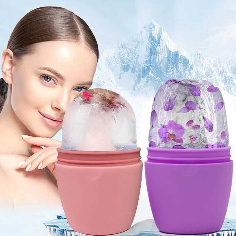 Reusable Ice Ball Massage Roller Physical Cooling Eliminate Swelling Contouring Sunburn Repair Ice Globe Face Lifting Massager CL240824