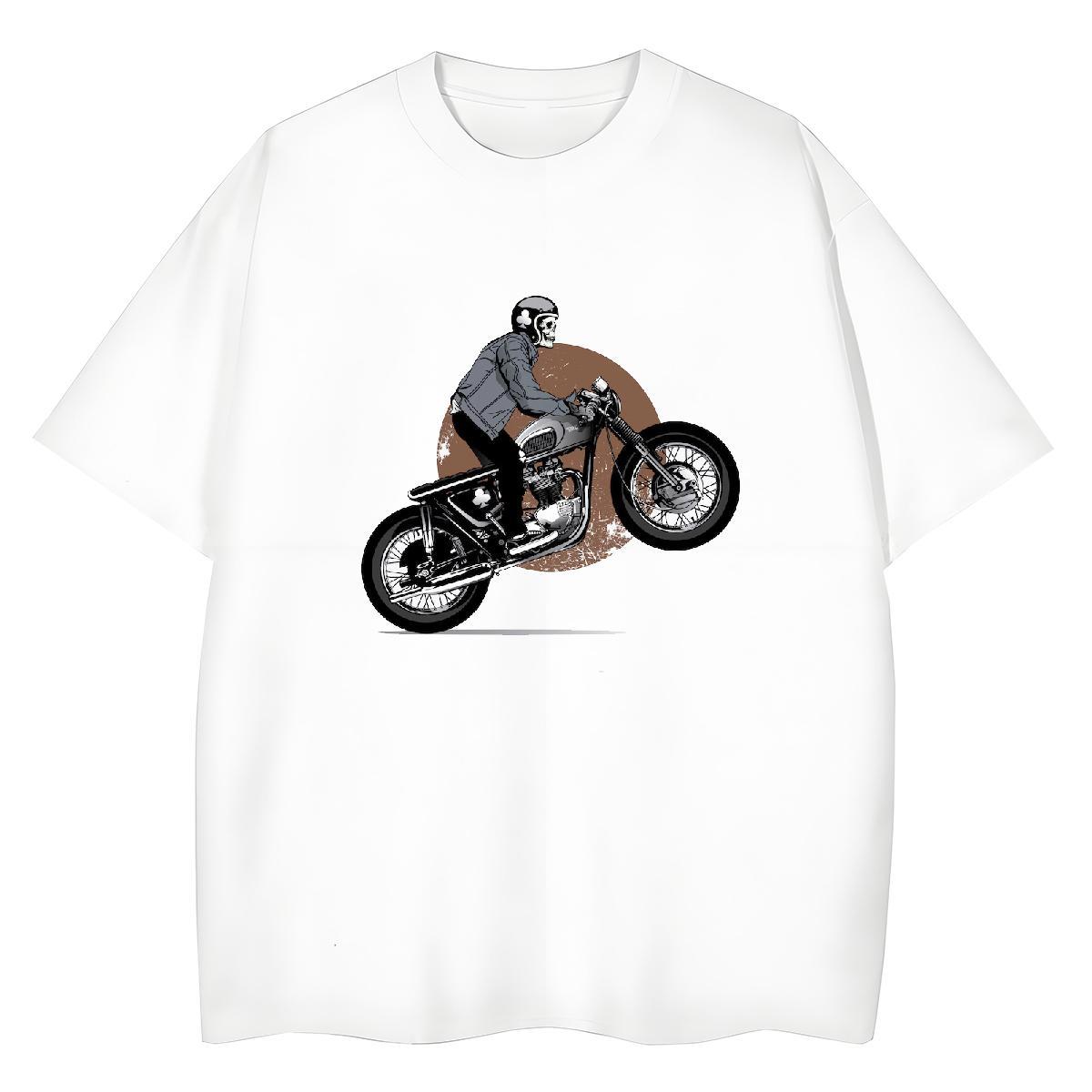 Unisex Man T Shirts 230g 100% Cotton skull Casual Daily Wear Anime O-Neck Short Sleeve Tshirt for Man Woman Wholesale Top Tees