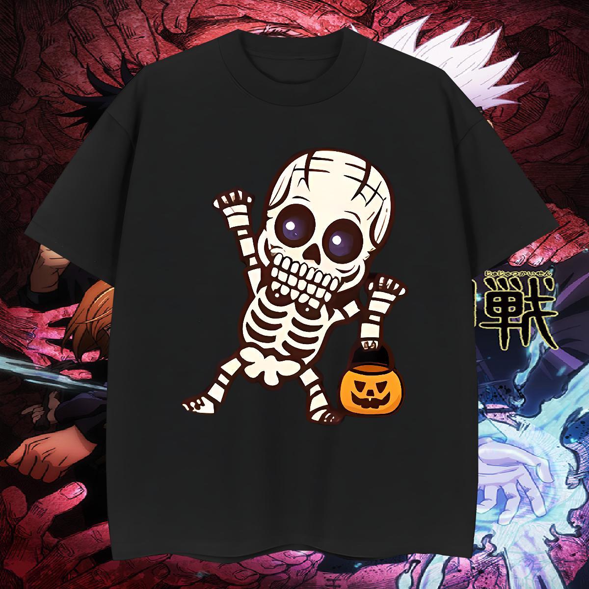 Popular T-Shirts for Men 100% Cotton 230g halloween Street Wear Oversized Breathable Short Sleeve Tshirts 2024 New Tops Tees