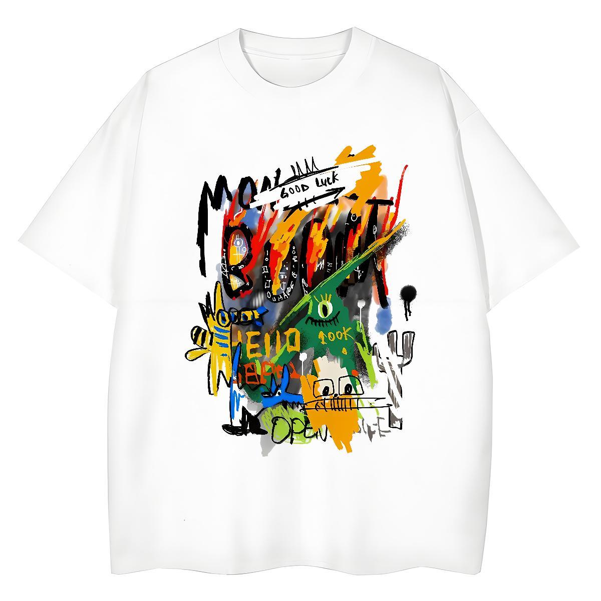 Unisex Unisex Tshirts 100% Cotton 230g cartoon Summer Casual T Shirt For Woman Breathable Crew Neck Custom Printing Tee Shirt