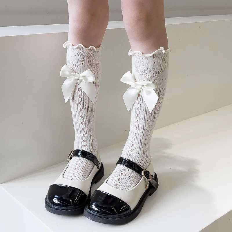 Baby Spring Summer Thin Lolita Sock Bowknot Stockings Girl Long Socks School Uniform Princess Calf Socks Kids Knee High Stocking CL240825