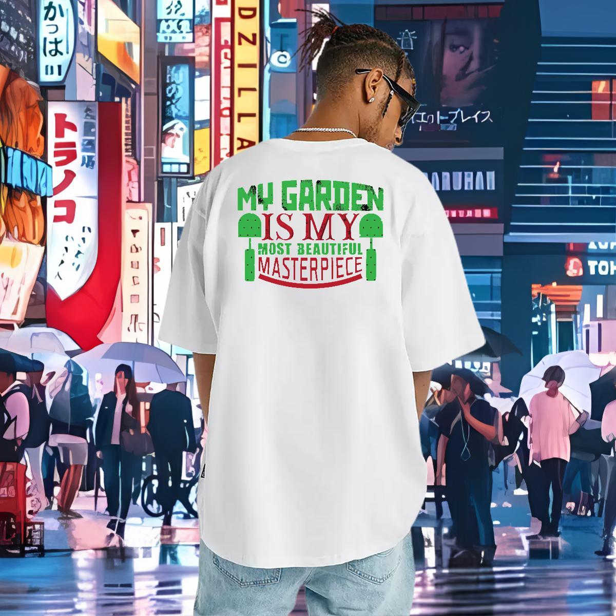 Classic Men T Shirts 230g Pure Cotton letter Casual Daily Wear Customized Print Breathable Soft Men Clothes T-Shirt Casual New Tshirts
