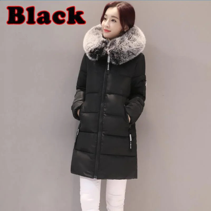 Womens warm hooded down jacket casual long sleeved winter outdoor zipper slim fit 240823