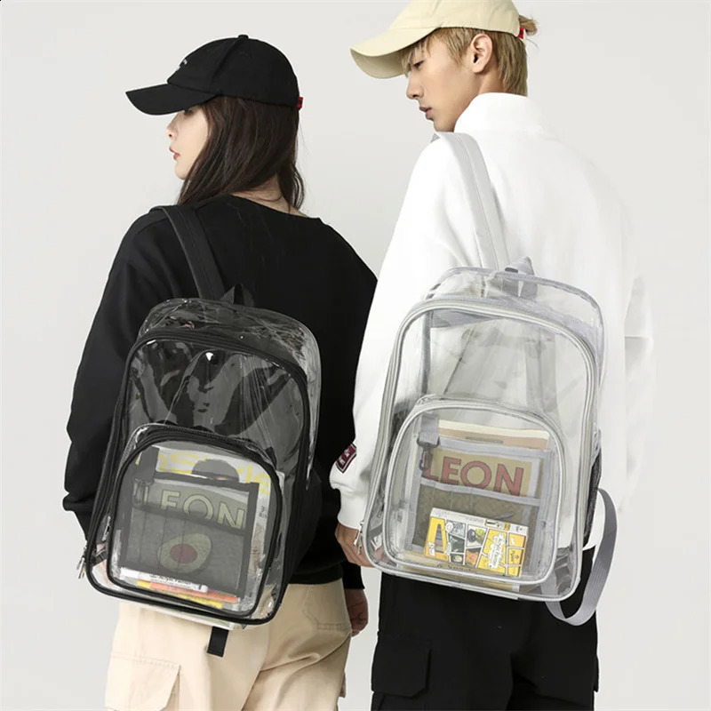 1 piece/3 pieces womens backpack transparent PVC bag transparent backpack teenage student transparent school backpack 240824