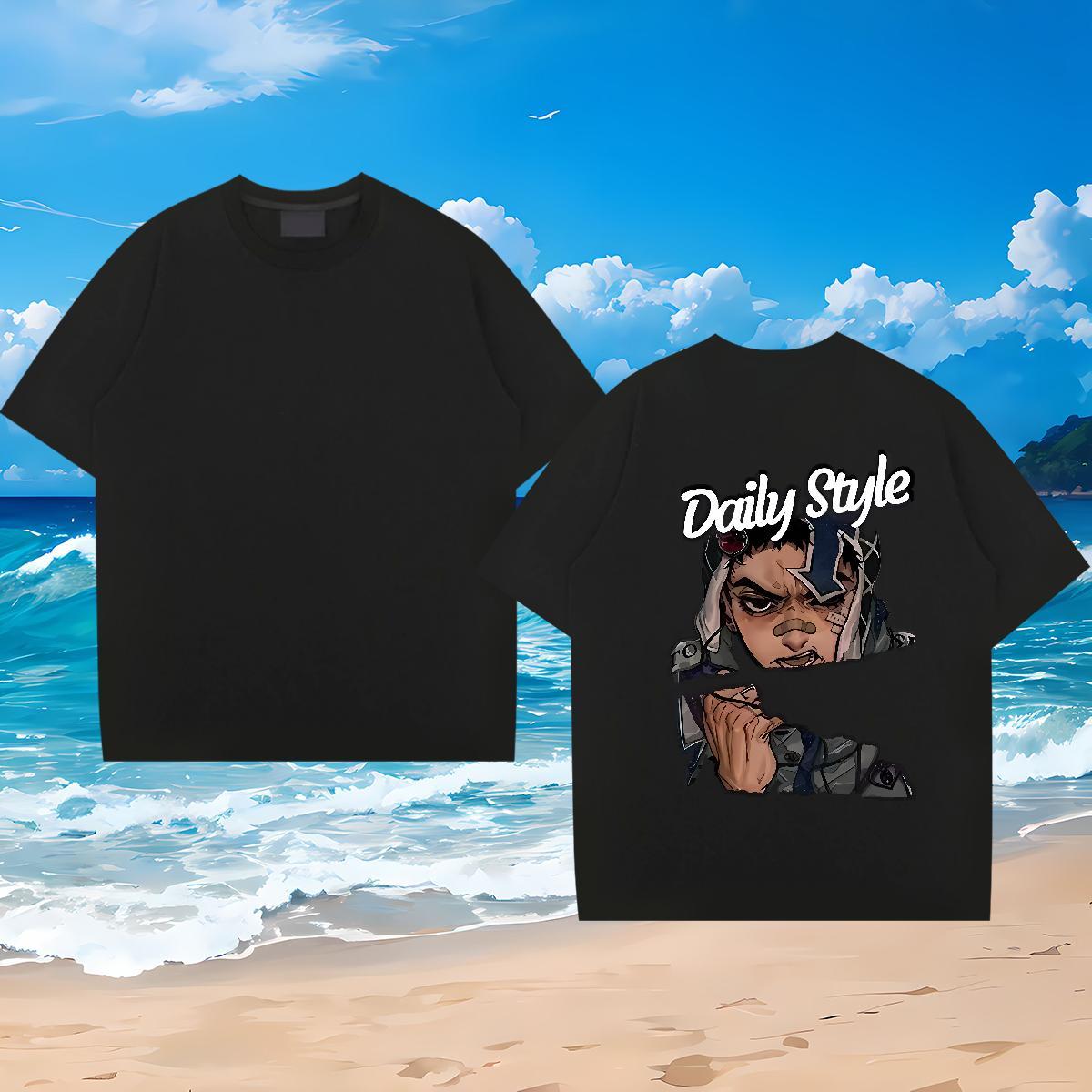 Loose Fit Men T Shirts 100% Cotton 230g portrait Casual Daily Wear Custom Print Plus Size Breathable Soft Couples T Shirts Customized Top Tees