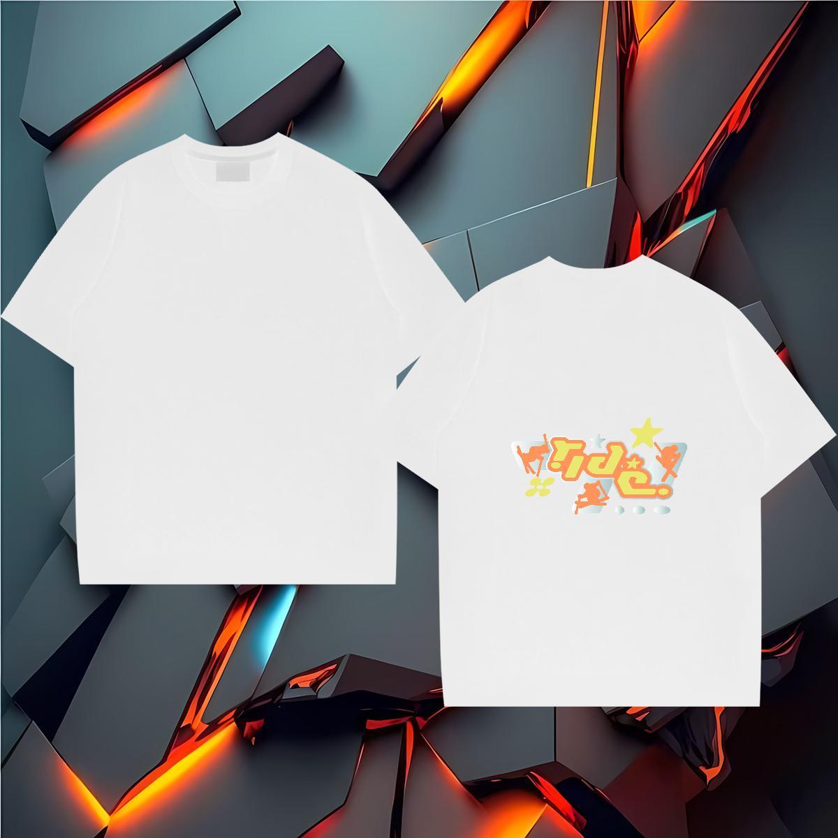Free Shipping T Shirts Men 100% Cotton 230g letter Hip Hop Custom Cartoon Breathable Short Sleeve Tshirts Classic Casual Top Tees