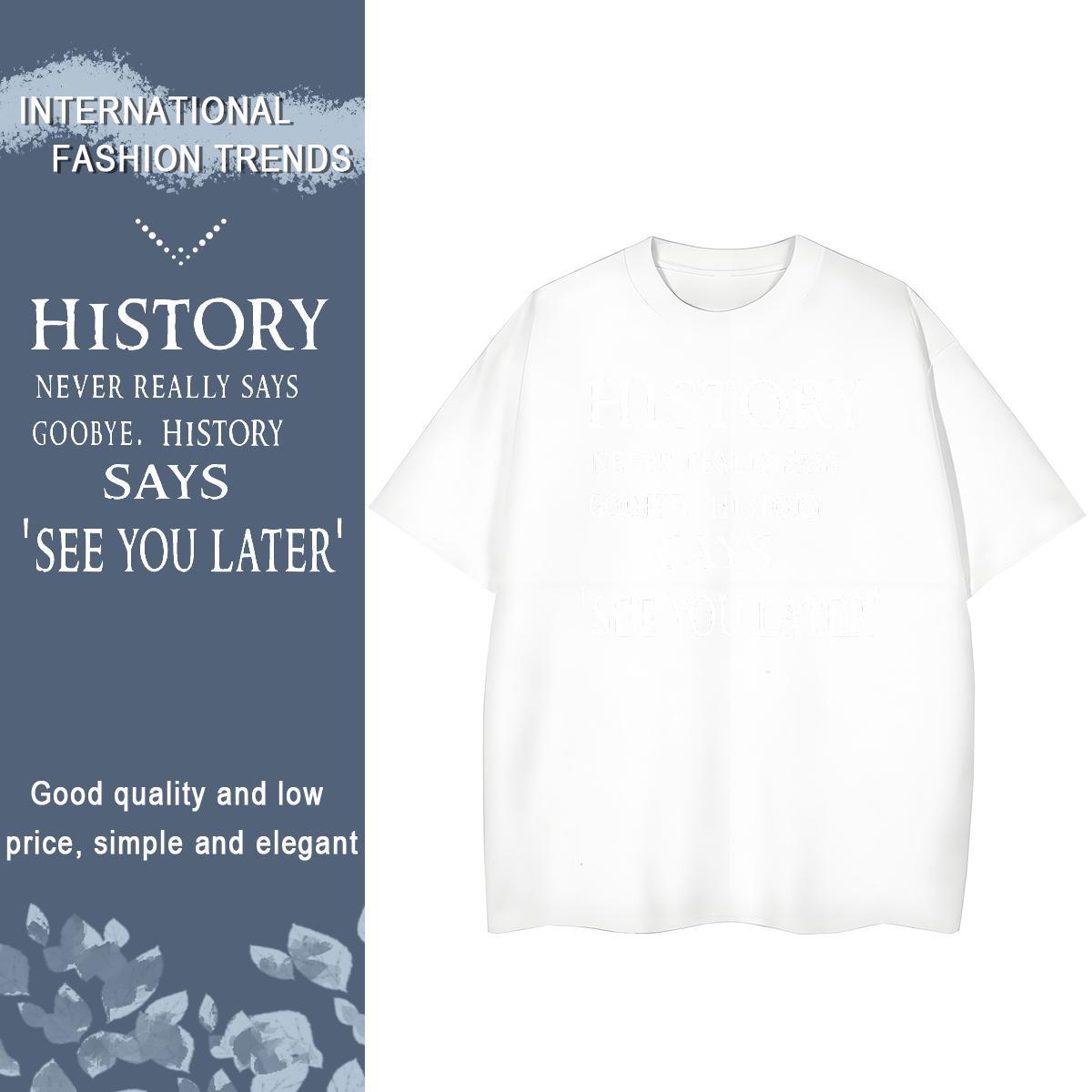 5A Lady T shirt 100% Cotton 230g letter Summer Casual Woman T Shirts Breathable Short Sleeve Oversized L-4XL Tops