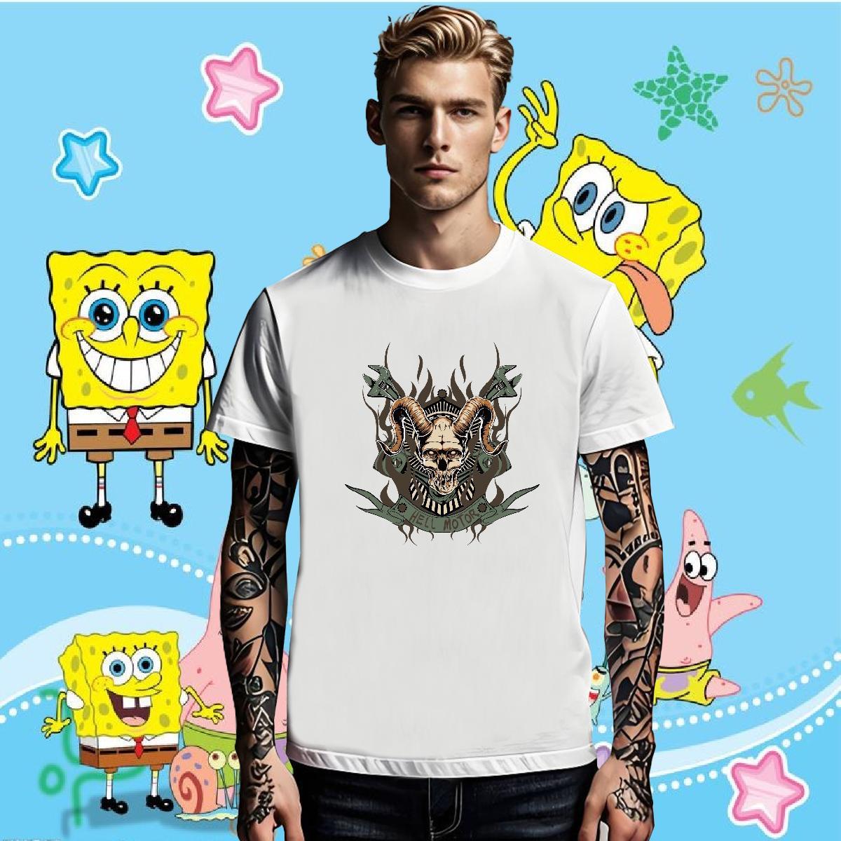 Fashion Tshirts shape Street 230g 100% Cotton Tees Shirts Breathable Crew Neck Wholesale T Shirt For Man Skull