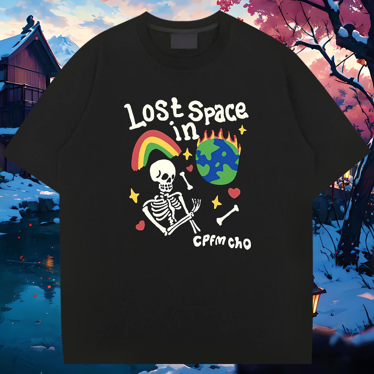 Soft T-Shirts for Men 100% Cotton 230g skull Street Wear White Plus Size Round Neck Short Sleeve Men Tops Tees DIY Tops Shirt