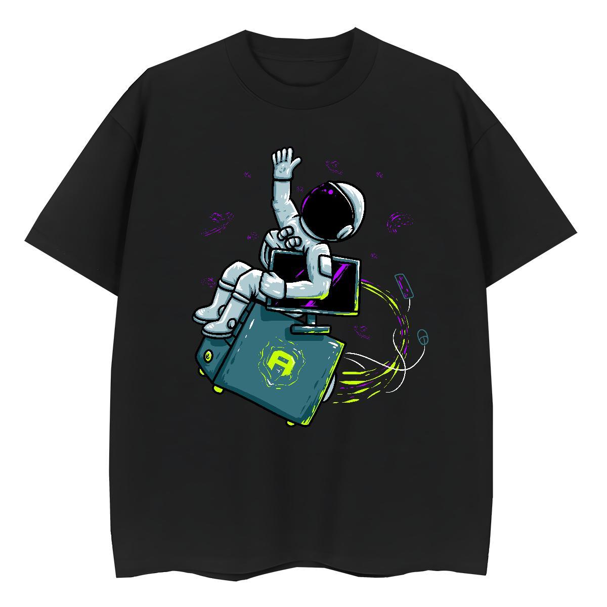 Brand Lady T shirt 230g Cotton universe Street Wear Womens T Shirts Breathable Plus Size Cartoon Tops Shirt