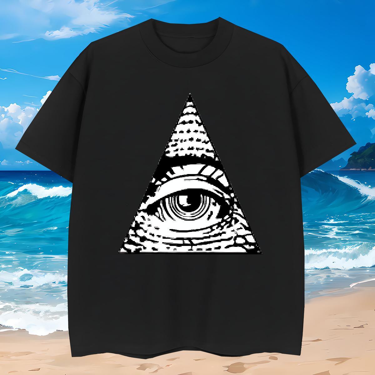 Wholesale Mens T Shirts 230g Pure Cotton eye of the devil Spring Summer Oversized 3XL 4XL Breathable Crew Neck Men Tshirts Stylist Tops Shirt