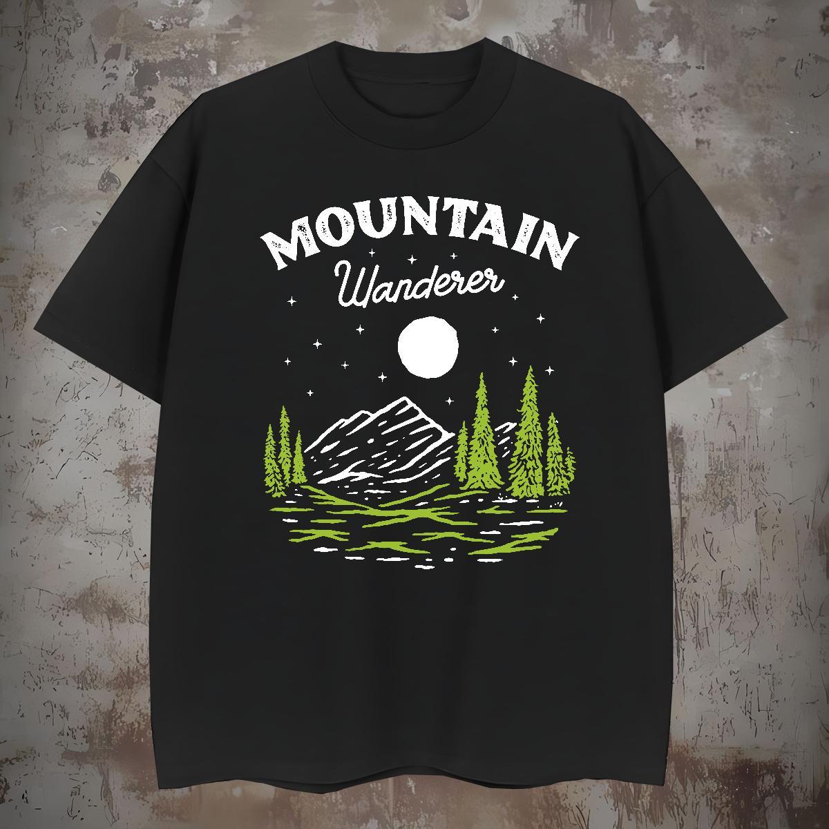 Brand T Shirt For Man 230g Cotton mountains Home Outdoor Custom Big Size Crew Neck Couples T Shirts Casual New Tops