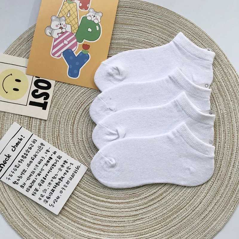 Childrens Spring Summer Short Socks Pure Cotton Boys and Girls Baby Thin White Sports Breathable Socks 1-7 Years Old CL240824