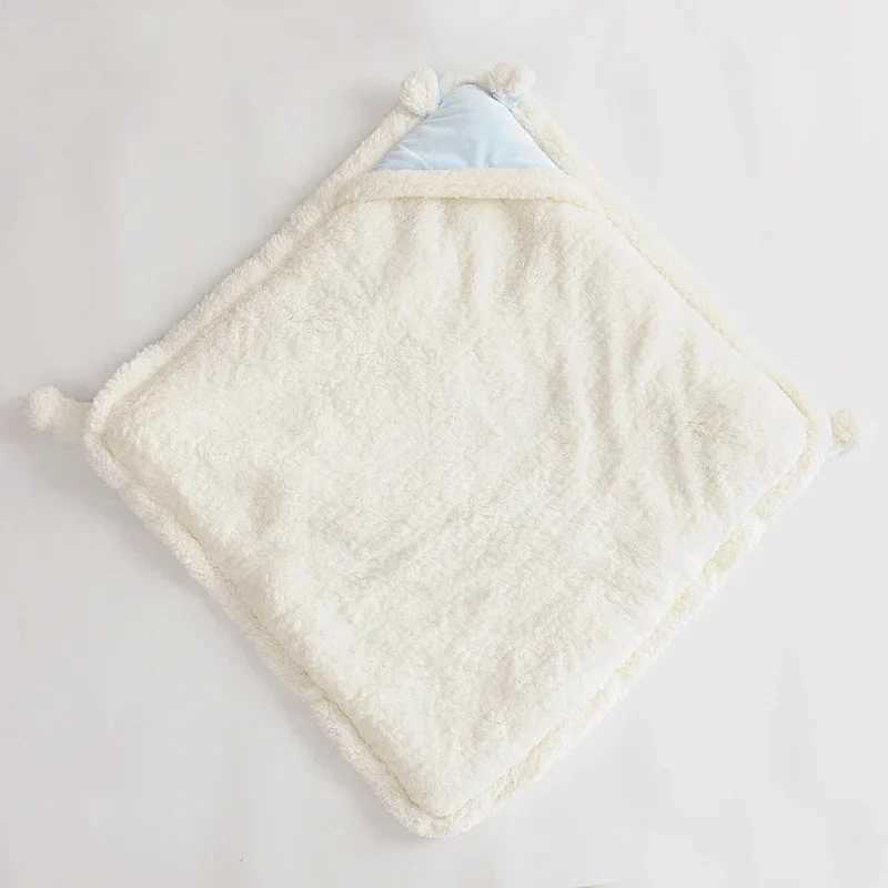 Newborn Baby Clothes Boys Girls Plush Swaddle Wrap Fleece Blanket Cotton Soft Sleeping Bag Baby Birth Gift Bedding Baby Stuff M240824