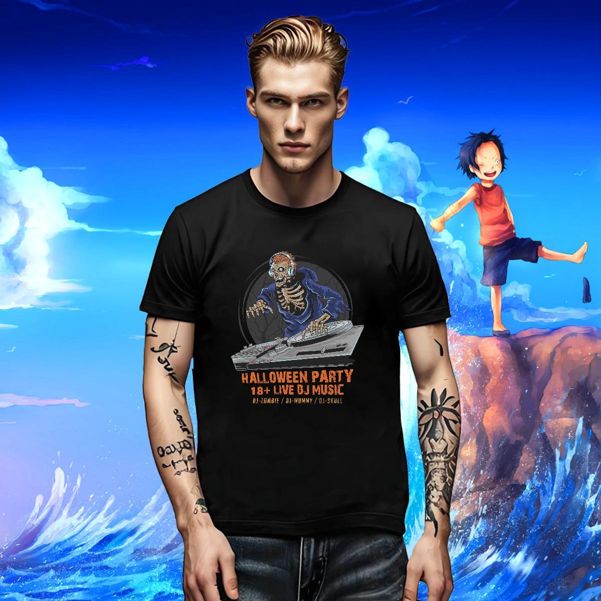 New Designer Men Clothes T-Shirt halloween High Street Hip Hop 230g Pure Cotton Tees Crew Neck Breathable Popular Men T Shirts DIY Printed