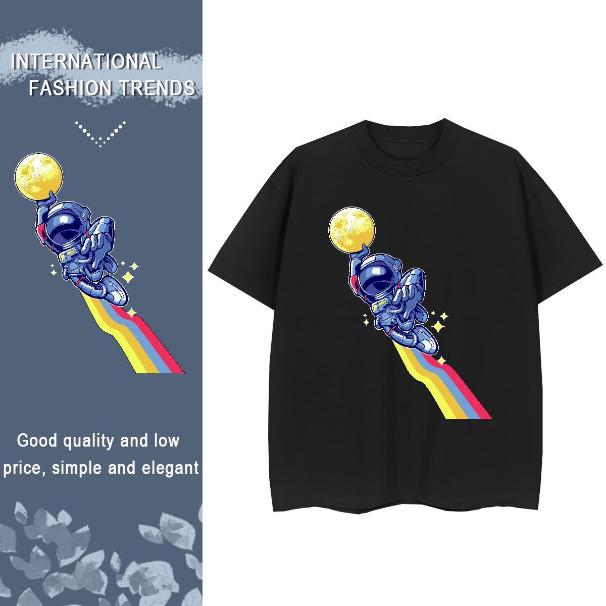 Wholesale Unisex Tshirts 100% Cotton 230g universe Daily Wear Woman T Shirts Breathable Oversized L-4XL Top Tees
