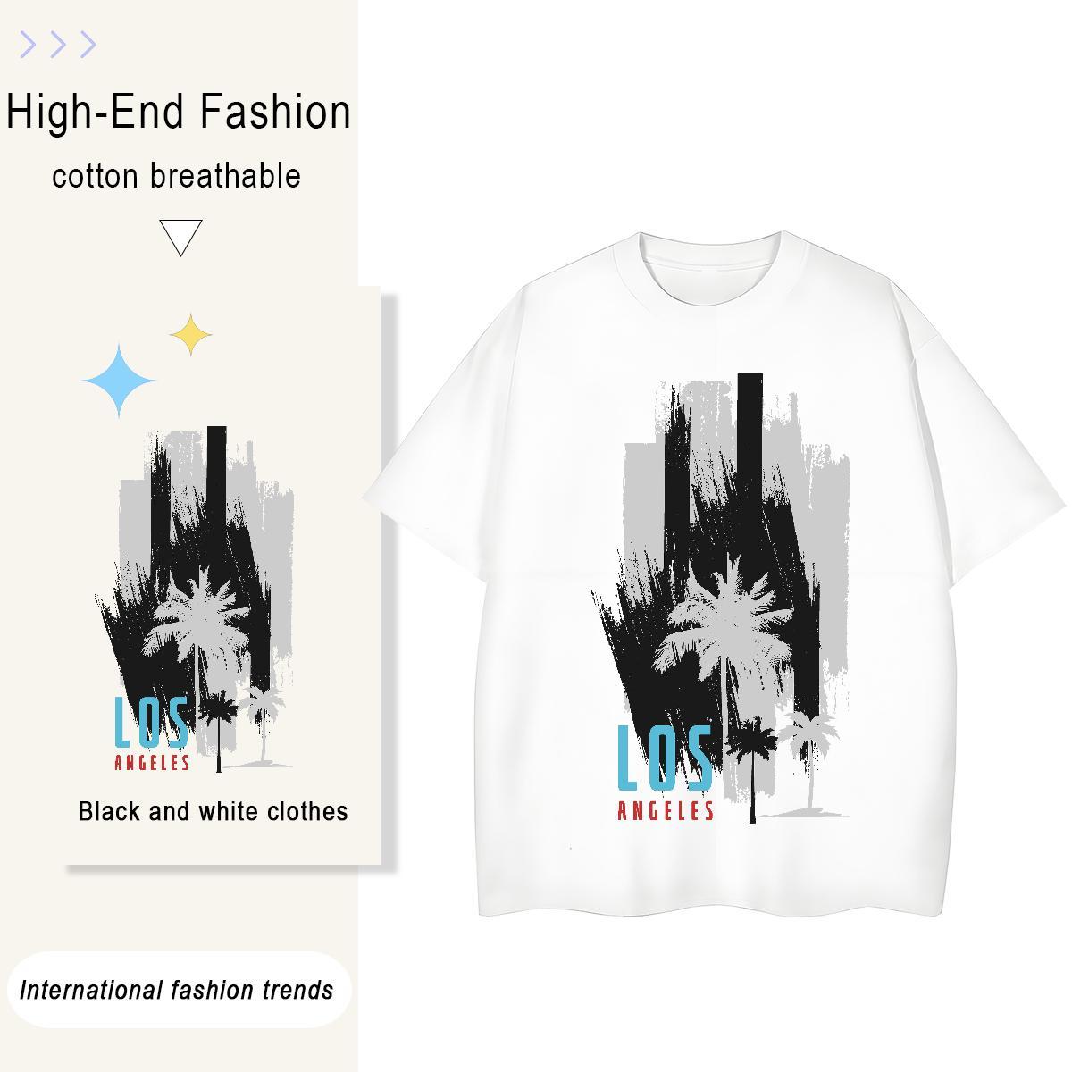 Fashion Casual Men Tees tree Anime Printing Street 230g 100% Cotton Tops Short Sleeve Soft Classic Mens T Shirts Customized Print