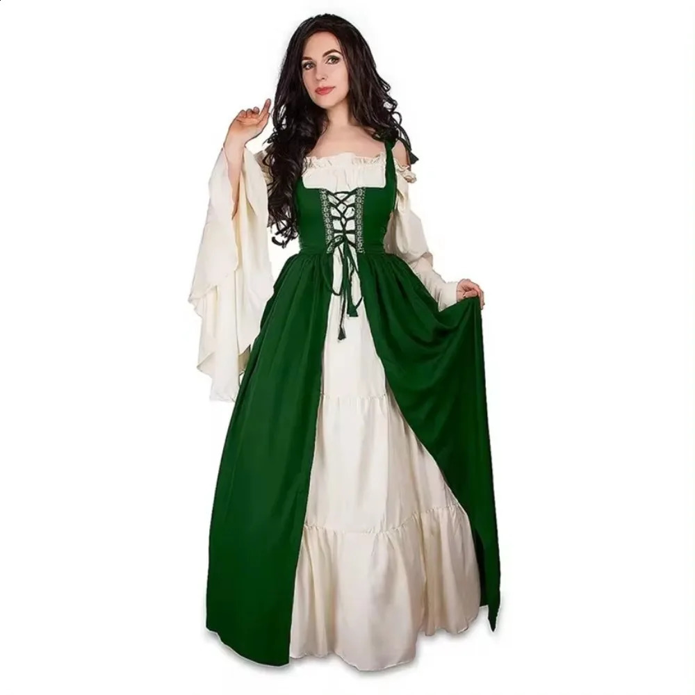 Medieval punk costume cosplay Halloween womens carnival party dress up princess Victorian era robe 240823