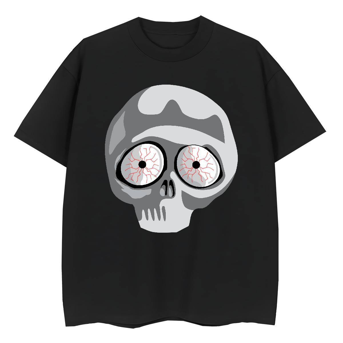 Classic Mens T Shirts 230g Pure Cotton skull Street White Plus Size Breathable Short Sleeve Men Clothes T-Shirt 2024 Designer Top Tees