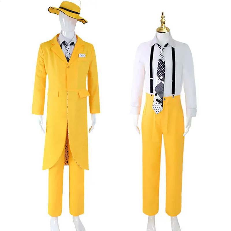 Halloween costume outfit geek cosplay set JimCarry mask performance anime 240823