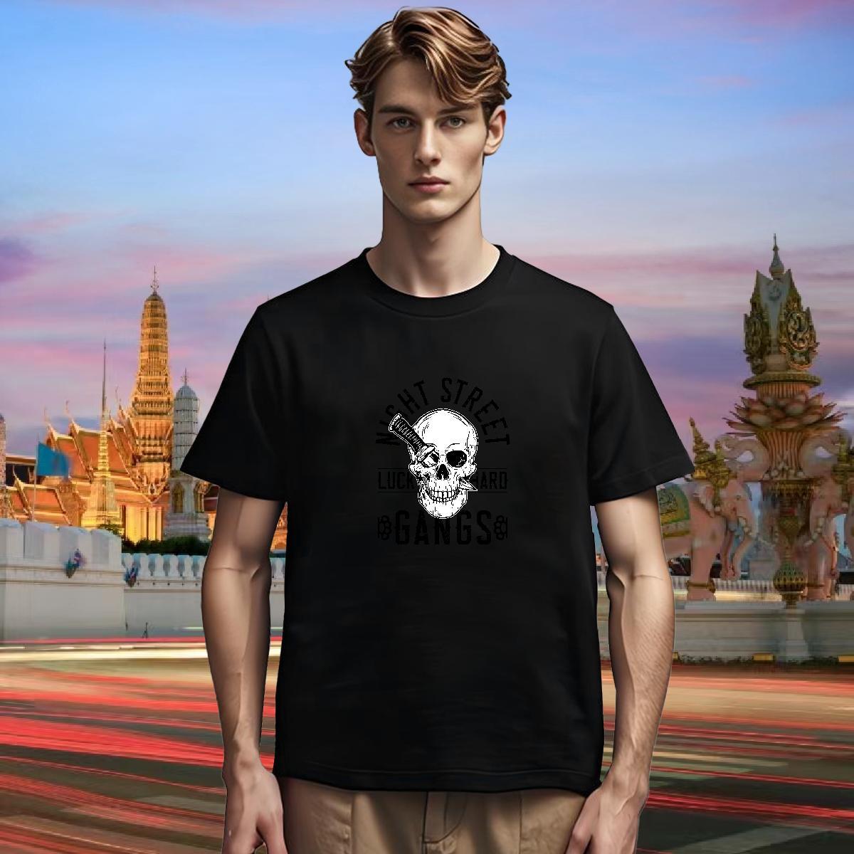 Unisex T Shirts Men 230g 100% Cotton logo Outdoor Asian Size Breathable Crew Neck Men Tshirts Wholesale Tops