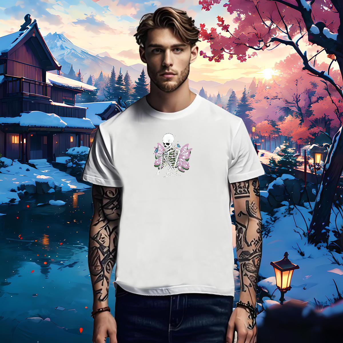 Loose Fit Mens T Shirts 100% Cotton 230g skull Casual Beach DIY Anime Breathable Crew Neck Couples T Shirts Stylist Tops
